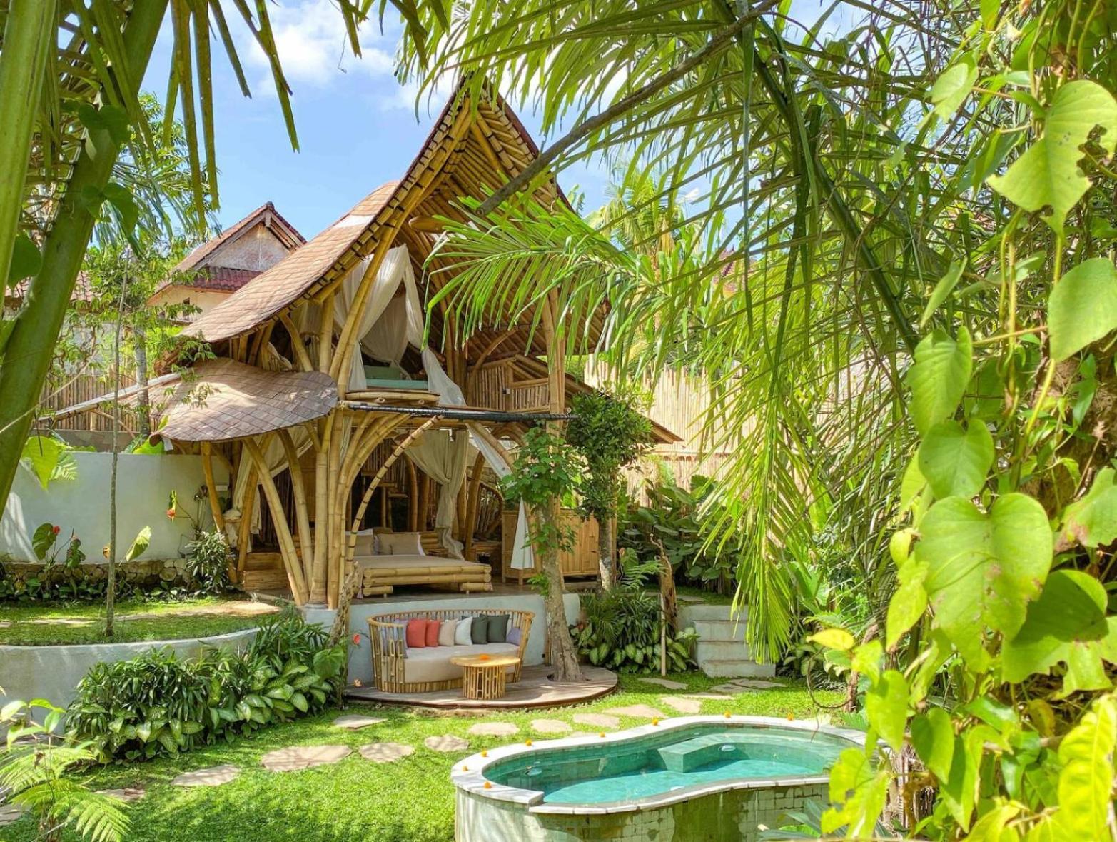 Wahem Eco Bamboo - Magical Bamboo House Ubud Bali Villa Room photo