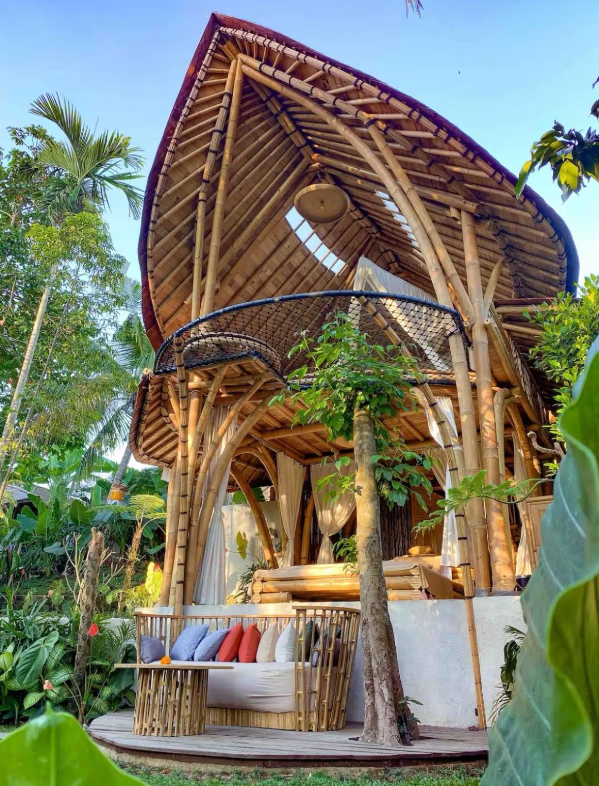 Wahem Eco Bamboo - Magical Bamboo House Ubud Bali Villa Exterior photo